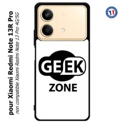 Coque pour Xiaomi Redmi Note 13R Pro Logo Geek Zone noir & blanc