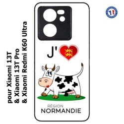 Coque pour Xiaomi 13T et 13T Pro J'aime la Normandie - vache normande