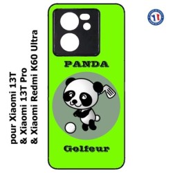 Coque pour Xiaomi 13T et 13T Pro Panda golfeur - sport golf - panda mignon
