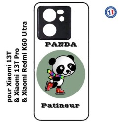 Coque pour Xiaomi 13T et 13T Pro Panda patineur patineuse - sport patinage
