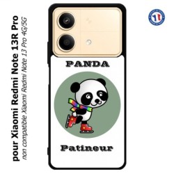 Coque pour Xiaomi Redmi Note 13R Pro Panda patineur patineuse - sport patinage
