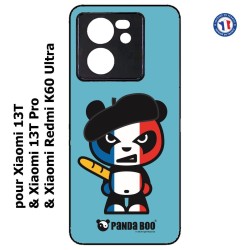 Coque pour Xiaomi 13T et 13T Pro PANDA BOO© Français béret baguette - coque humour