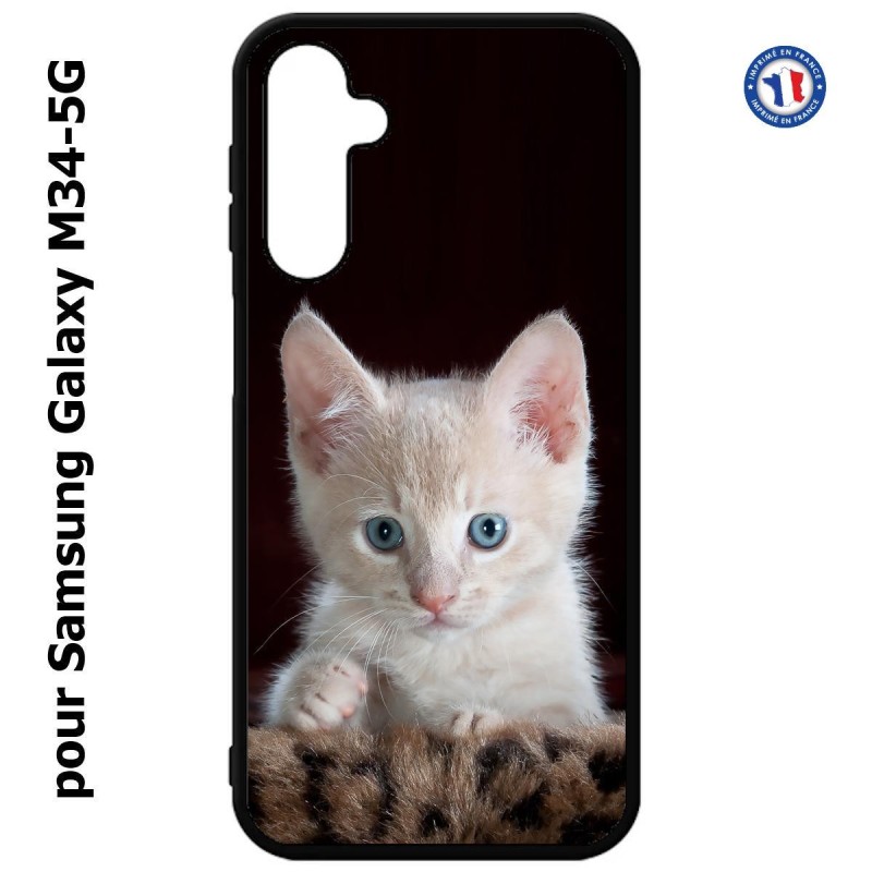 Coque pour Samsung Galaxy M34 5G Bébé chat tout mignon - chaton yeux bleus
