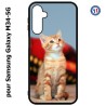 Coque pour Samsung Galaxy M34 5G Adorable chat - chat robe cannelle