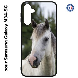 Coque pour Samsung Galaxy M34 5G Coque cheval blanc - tête de cheval