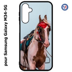 Coque pour Samsung Galaxy M34 5G Coque cheval robe pie - bride cheval