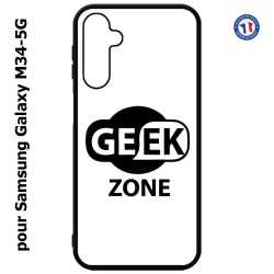 Coque pour Samsung Galaxy M34 5G Logo Geek Zone noir & blanc