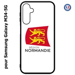 Coque pour Samsung Galaxy M34 5G Logo Normandie - Écusson Normandie - 2 léopards