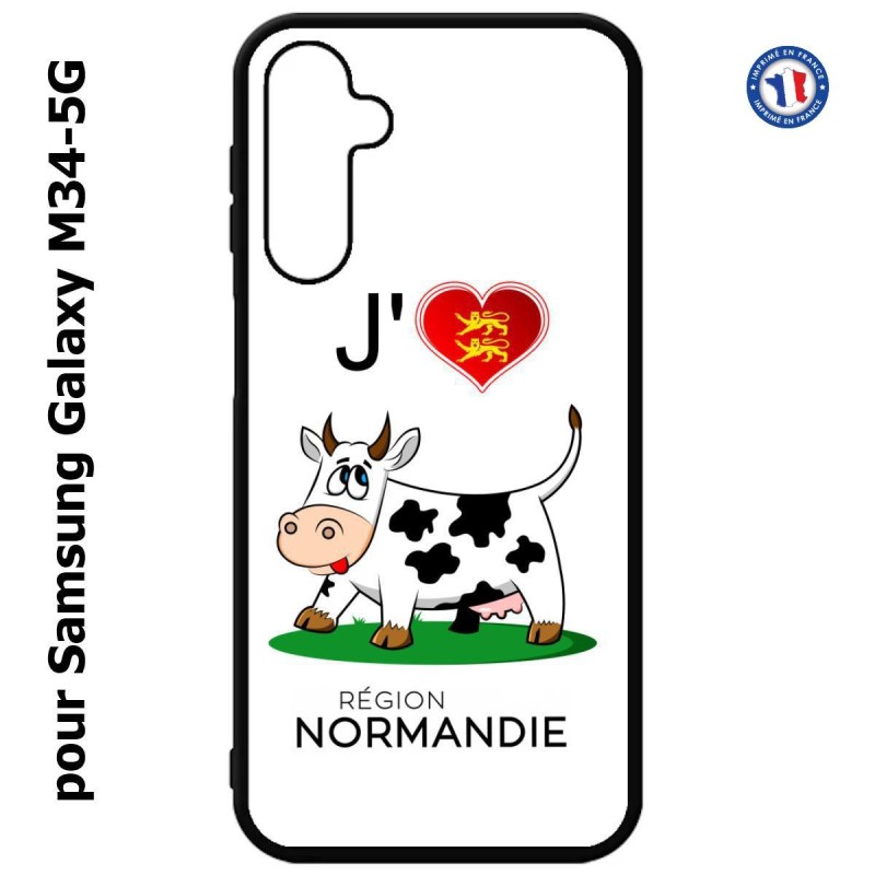 Coque pour Samsung Galaxy M34 5G J'aime la Normandie - vache normande