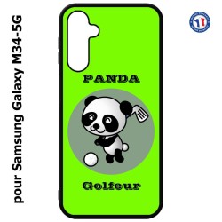 Coque pour Samsung Galaxy M34 5G Panda golfeur - sport golf - panda mignon