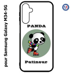 Coque pour Samsung Galaxy M34 5G Panda patineur patineuse - sport patinage