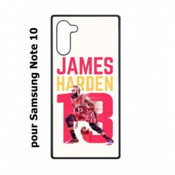 Coque noire pour Samsung Galaxy Note 10 star Basket James Harden 13 Rockets de Houston