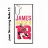 Coque noire pour Samsung Galaxy Note 10 star Basket James Harden 13 Rockets de Houston