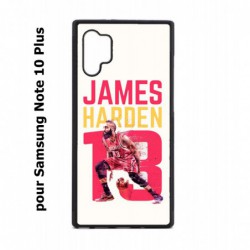 Coque noire pour Samsung Galaxy Note 10 Plus star Basket James Harden 13 Rockets de Houston