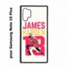 Coque noire pour Samsung Galaxy Note 10 Plus star Basket James Harden 13 Rockets de Houston