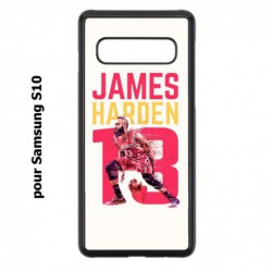 Coque noire pour Samsung S10 star Basket James Harden 13 Rockets de Houston