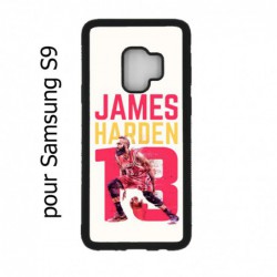 Coque noire pour Samsung S9 star Basket James Harden 13 Rockets de Houston