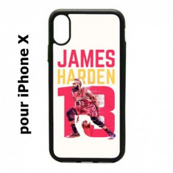 Coque noire pour IPHONE X et IPHONE XS star Basket James Harden 13 Rockets de Houston