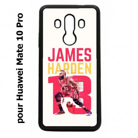 Coque noire pour Huawei Mate 10 Pro star Basket James Harden 13 Rockets de Houston