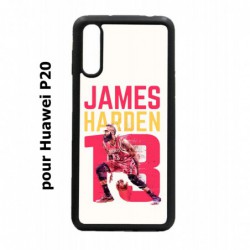 Coque noire pour Huawei P20 star Basket James Harden 13 Rockets de Houston