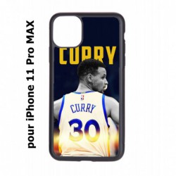 Coque noire pour Iphone 11 PRO MAX Stephen Curry Golden State Warriors Basket 30