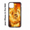 Coque noire pour Iphone 11 PRO MAX Stephen Curry Golden State Warriors Basket - Curry en flamme
