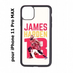 Coque noire pour Iphone 11 PRO MAX star Basket James Harden 13 Rockets de Houston