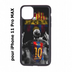 Coque noire pour Iphone 11 PRO MAX Lionel Messi FC Barcelone Foot