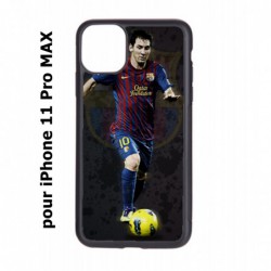 Coque noire pour Iphone 11 PRO MAX Messi Lionel Barcelone Club Barça Football numéro 10