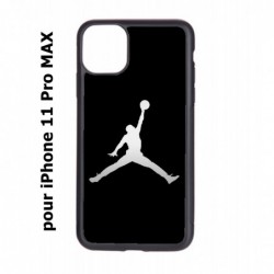 Coque noire pour Iphone 11 PRO MAX Michael Jordan Fond Noir Chicago Bulls