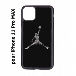 Coque noire pour Iphone 11 PRO MAX Michael Jordan 23 shoot Chicago Bulls Basket