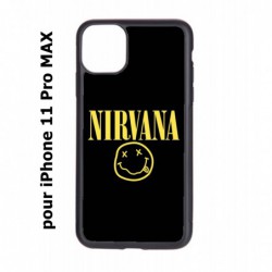 Coque noire pour Iphone 11 PRO MAX Nirvana Musique