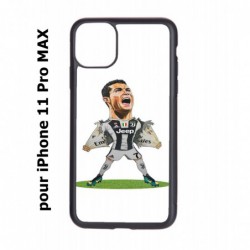 Coque noire pour Iphone 11 PRO MAX Cristiano Ronaldo Juventus Turin Football - Ronaldo super héros