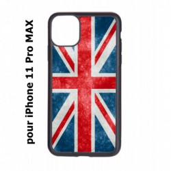 Coque noire pour Iphone 11 PRO MAX Drapeau Royaume uni - United Kingdom Flag