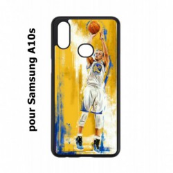 Coque noire pour Samsung Galaxy A10s Stephen Curry Golden State Warriors Shoot Basket