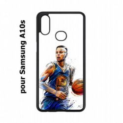 Coque noire pour Samsung Galaxy A10s Stephen Curry Golden State Warriors dribble Basket