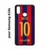 Coque noire pour Samsung Galaxy A10s maillot 10 Lionel Messi FC Barcelone Foot