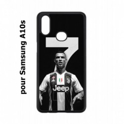 Coque noire pour Samsung Galaxy A10s Ronaldo CR7 Juventus Foot numéro 7