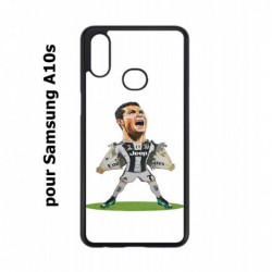 Coque noire pour Samsung Galaxy A10s Cristiano Ronaldo Juventus Turin Football - Ronaldo super héros