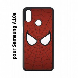 Coque noire pour Samsung Galaxy A10s les yeux de Spiderman - Spiderman Eyes - toile Spiderman