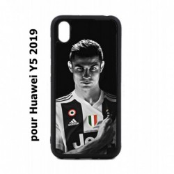 Coque noire pour Huawei Y5 2019 Cristiano Ronaldo Juventus