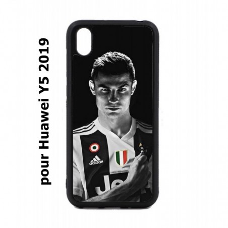 Coque noire pour Huawei Y5 2019 Cristiano Ronaldo Juventus