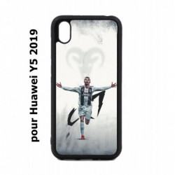 Coque noire pour Huawei Y5 2019 Cristiano Ronaldo Juventus Turin Football CR7