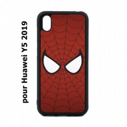 Coque noire pour Huawei Y5 2019 les yeux de Spiderman - Spiderman Eyes - toile Spiderman