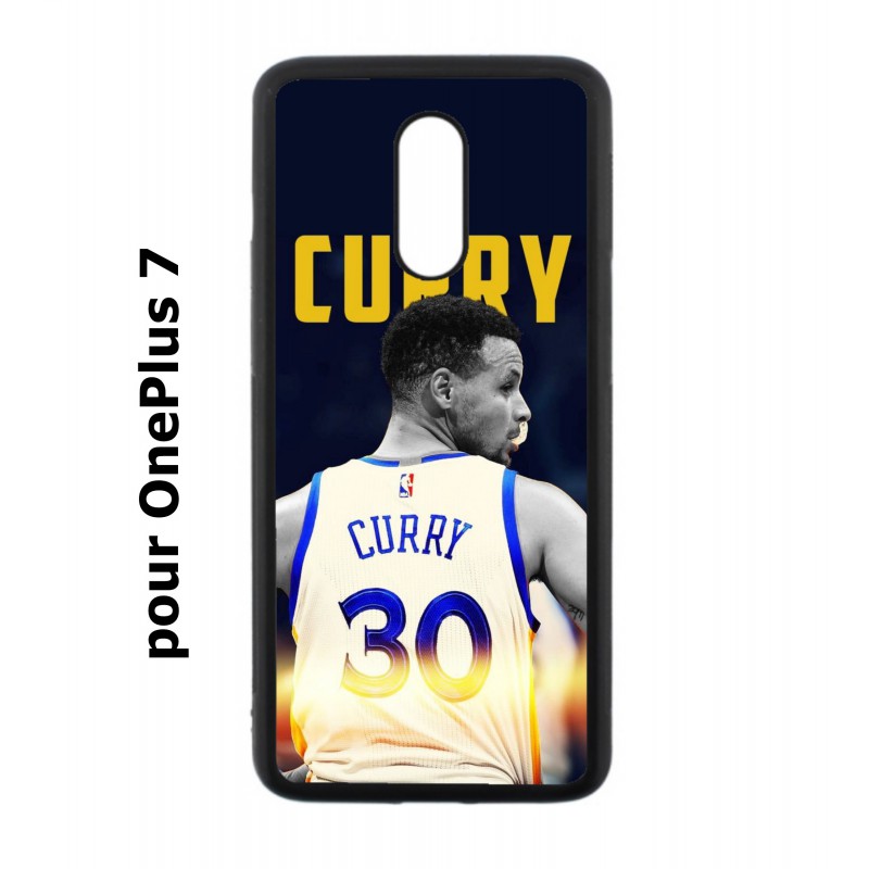 Coque noire pour OnePlus 7 Stephen Curry Golden State Warriors Basket 30