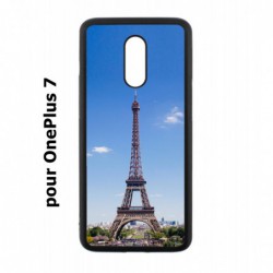 Coque noire pour OnePlus 7 Tour Eiffel Paris France
