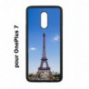 Coque noire pour OnePlus 7 Tour Eiffel Paris France