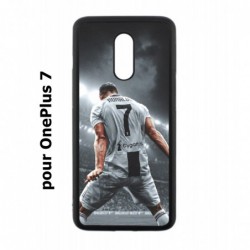 Coque noire pour OnePlus 7 Cristiano Ronaldo Juventus Turin Football stade