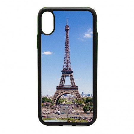 Coque noire pour IPHONE 5/5S et IPHONE SE.2016 Tour Eiffel Paris France
