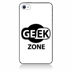Coque noire pour IPHONE 5/5S et IPHONE SE.2016 Logo Geek Zone noir & blanc